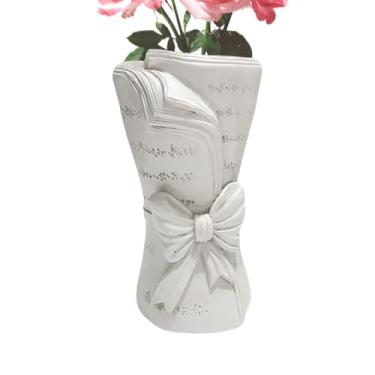 Imagem de Vaso Em Forma De Livro | Porta-Flores Mini De Resina Em Decoração Da Casa,Vaso de Destaque Moderno,Para Sala de Jantar Quarto Escrivaninha Entrada Vitrine Prateleira Parapeito Lareira Criado-Mudo Para