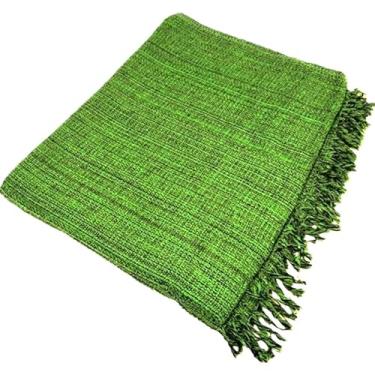 Imagem de Manta para Sofá Gigante 2,40x1,80m Casal Algodão Macio Decorativa(Verde Limão)