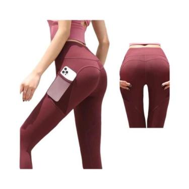Imagem de Calças De Yoga De Cintura Alta Para Mulheres 2024 Leggings Com Bolso N