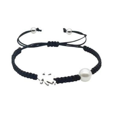 Imagem de Pulseira Ajustável De Aço Inoxidável Com Pérolas Imitadas Para Meninas