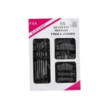 Imagem de Conjunto De Agulhas De Costura À Mão Em Aço Inoxidável Com Olho Grande