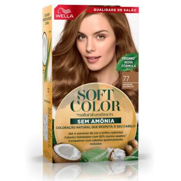 Imagem de Tintura Creme Reflexos 77 Marrom Dourado 50g+50ml Soft Color Sem Amônia Vegano