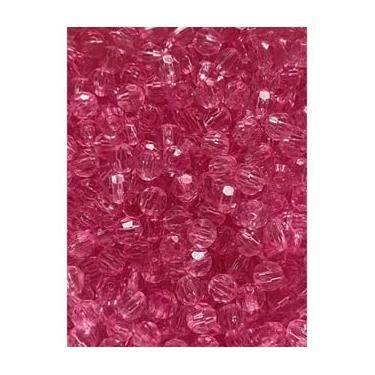 Imagem de Miçanga Acrílica Sextavada 6mm Colorida para Bijuteria e Artesanato – 200 Unidades (200 UNIDADES,ROSA BEBE - 132)