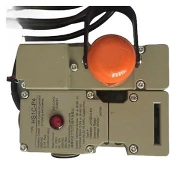 Imagem de Aoleaby Interruptor de segurança eletromagnético HS1C-P4, interruptor de bloqueio eletromagnético com controle de segurança, cabo 3 M