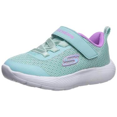 Imagem de Skechers Tênis infantil unissex Dyna-Lite, Aqua/roxo, 5 Medium US Toddler