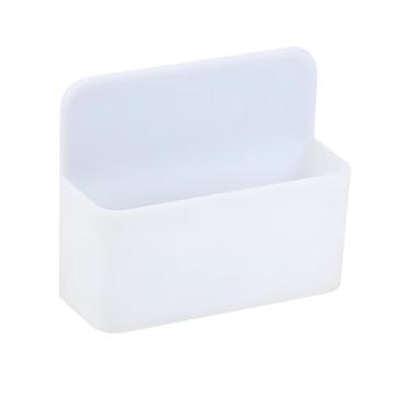 Imagem de Suporte magnético para caneta, suporte magnético apagável a seco, organizador de lápis para geladeira, quadro branco, acessórios de armário, branco
