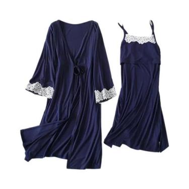 Imagem de Camisola De Maternidade Para Hospital, Pijama De Renda Para Mulheres G