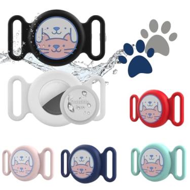 Imagem de Capa Protetora Silicone Para Airtag Na Coleira Pet Gato Cachorro Rastreador Proteger Pet Mala (Rosa Claro)