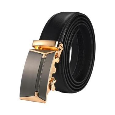 Imagem de Cinto De Couro Luxuoso Masculino Com Fivela Automática Tamanho plus 13