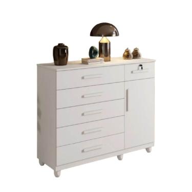 Imagem de Cômoda de Quarto Milão Branca 1,22m - Benetil Móveis