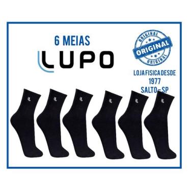 Imagem de Meias Lupo - Kit 6 Pares Meia Esportivas Lupo Cano Medio Ref.3245, 6, 