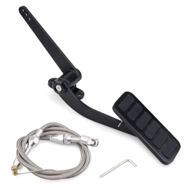 Imagem de TASAN RACING Pedal de gás universal de controle duplo pedal acelerador conjunto de pedal acelerador, pedal de acelerador de alumínio compatível com Chevy Ford Mopar Street Rat Rod