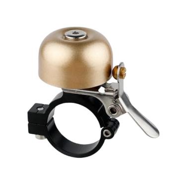 Imagem de Anel de latão de bicicleta 35mm, sino anodizado, som de aviso de áudio para ciclismo, sino de bicicleta de estrada mtb, mão esquerda e direita(Golden 1 PC)