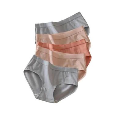 Imagem de Calcinhas De Algodão Femininas De Cintura Baixa 5PCS Lingerie Respiráv