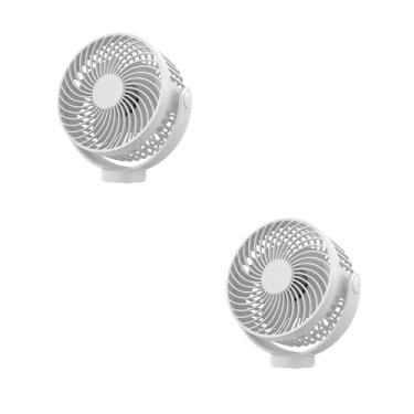 Imagem de MAGOLFIN Pacote com 2 ventiladores de carrinho de golfe recarregáveis, ventilador portátil - branco