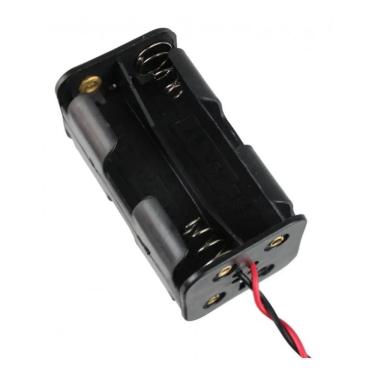 Imagem de 2X Suporte Porta 4 Pilhas Aa Com Rabicho 4 Slots - Para Proj