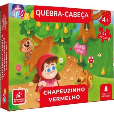 Imagem de QUEBRA-CABEÇA Madeira Chapeuzinho Vermelho 24 Peças - TK Shopping