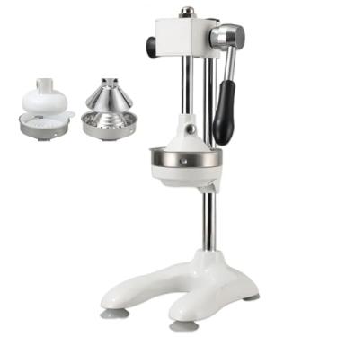 Imagem de Espremedor manual de ferro fundido resistente – Espremedor de limão e limão de aço inoxidável para suco cítrico fresco em casa (branco)