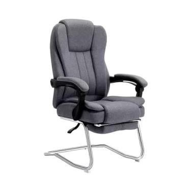 Imagem de x3anggyt5 Cadeira de computador ajustável na moda para casa, mesa de escritório com encosto alto e confortável sofá com arco sedentário (cinza)