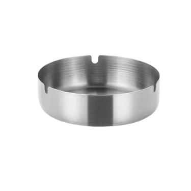 Imagem de Cinzeiros modernos de aço inoxidável para uso interno ou externo cinzeiro doméstico para mesa de escritório em casa, pátio, varanda, etc. Decoração de casa (pequeno)