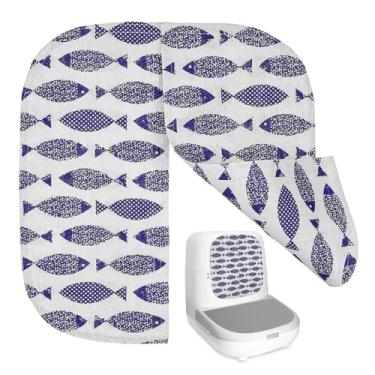 Imagem de Toddmomy Cortina de porta automática para caixa de areia para gatos, caixa de areia autolimpante, cortina de porta para caixa de areia de gato autolimpante