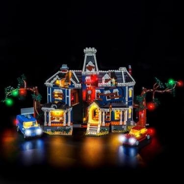 Imagem de LocoLee Kit de luz compatível com Lego 11370 Stranger Things: The Creel House - sem luzes apenas modelo, acessórios de iluminação LED compatíveis com Lego 11370 Creel House (versão padrão)
