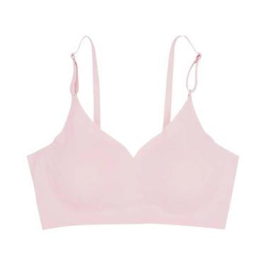 Imagem de Sutiã Sem Costura De Seda Gelada Para Mulheres, Top Cropped Básico Com