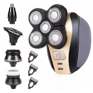 Imagem de Aparador 5 Em 1 Para Barba Cabelo Escova Facial Com Bateria