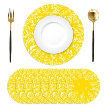 Imagem de Jogo Americano Tarklanda 50 Unidades Papel Eucalipto Amarelo 34 cm