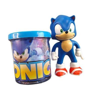 Imagem de Kit Boneco Sonic Azul Articulado 15Cm + Caneca 350Ml Nº15