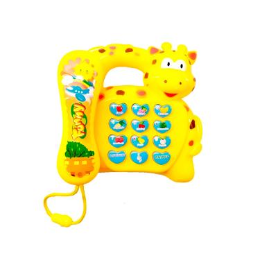 Imagem de Brinquedo Telefone Musical Girafa Educativo Sons Colorido Infantil com Sons e Cores