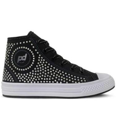 Imagem de Tênis Cano Alto Infantil Menina 23ao34 Casual Brilho 11.135-Feminino