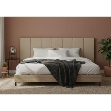 Imagem de Cabeceira Casal Modulada Estofada para Cama Box 20cm X 45cm Kit 7 - Bl