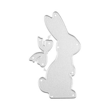 Imagem de Coelho feliz páscoa corte de metal dados estênceis para diy scrapbooki