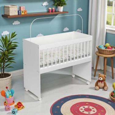 Imagem de Berço Moisés Com Mosquiteiro Rodas Branco - Drop de Casa