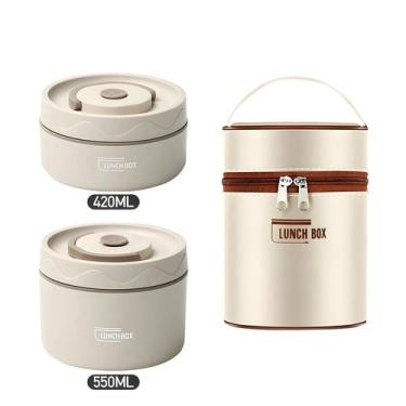 Imagem de Conjunto De Marmitas Térmicas De Aço Inoxidável Isoladas Para Micro-on