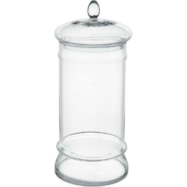 Imagem de POTICHE DECORATIVO BOMBONIERE HOME&CO VIDRO 42x18x18cm TRANSPARENTE