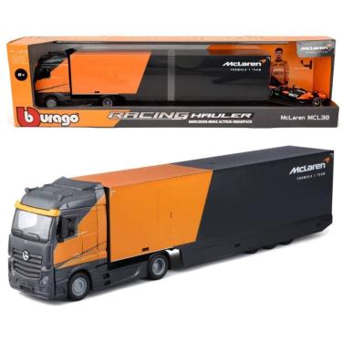 Imagem de Miniatura Bburago McLaren Caminhao Mercedes-Benz Actros Gigaspace + MCL38 F1 2024 Lando Norris 4 1/43