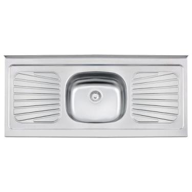Imagem de Pia de Apoio Tramontina New Raggi 40 em Aço Inox 120 x 52 cm