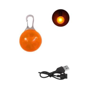 Imagem de Colar De Cão LED USB Recarregável Com Pingente Luminoso, Acessório De 