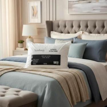 Imagem de Travesseiro Suporte Extra Firme Sonhare Prata 50X70Cm Sultan