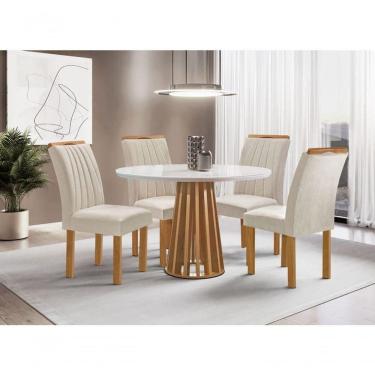 Imagem de Sala De Jantar 4 Cadeiras C Vidro 1,0m - Dublin - Sky Móveis