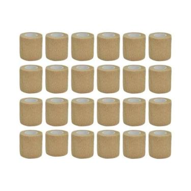 Imagem de Fita Adesiva Elástica Bege De 4,8m Para Suporte De Joelho, Tornozelo, 