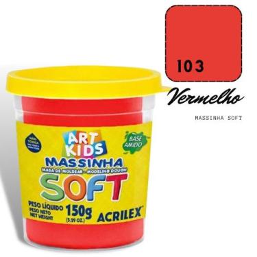 Imagem de Massinha de Modelar Acrilex Soft 150g Vermelho