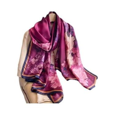Imagem de Lenço de primavera feminino design de luxo material de poliéster lenço