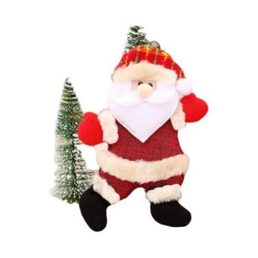 Imagem de Bonecos De Pelúcia De Papai Noel, Boneco De Neve E Rena Para Decoração