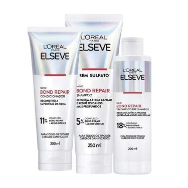 Imagem de Kit Tratamento Pré Shampoo + Shampoo + Condicionador Elseve Bond Repair L`Oréal Paris