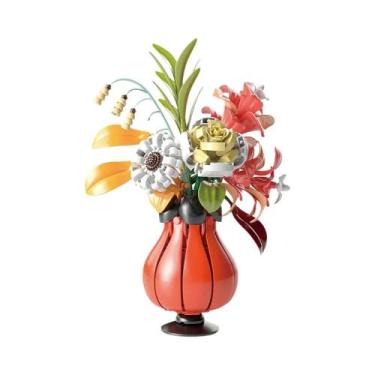 Imagem de Blocos De Montar De Flores Eternas Românticas: Rosa, Orquídea, Girasso