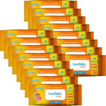 Imagem de Kit com 16 Lenços Umedecidos Lara Baby Family Leve 144 Pague 120 Total