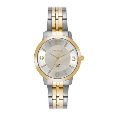 Imagem de Relógio Seculus Feminino Ref: 44337lpsvba2 Casual Aço Bicolor